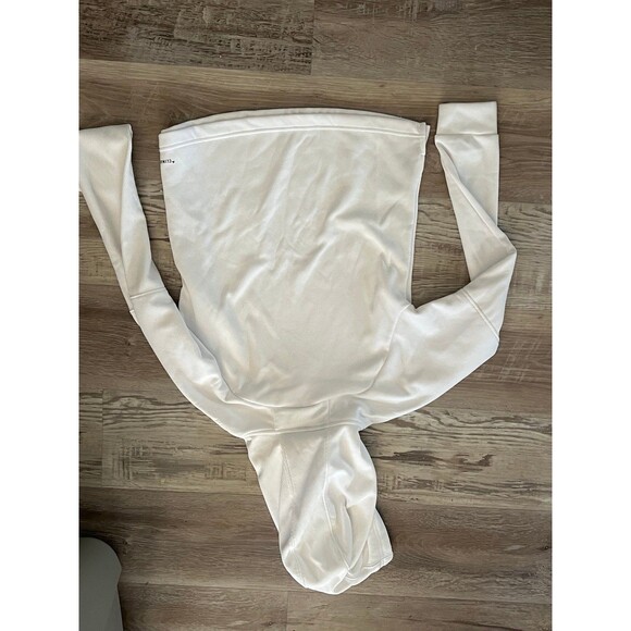 New Adidas White and black Hoodie Sweatshirt pullover hoodie 3 stripe life xs - Picture 4 of 5